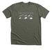 Raised by the Land, a Heather Military Green Premium Unisex Tee