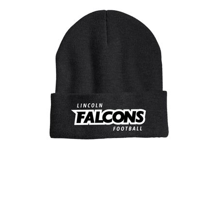 Falcons Beanie, a Heather Charcoal Printed Cuffed Beanie