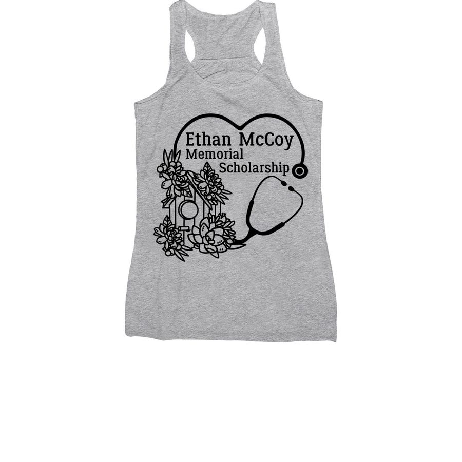 Ethan McCoy Memorial Scholarship, a Athletic Heather Women's Racerback