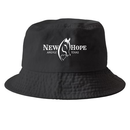 New Hope Logo Hat Collection, a Black Printed Bucket Hat