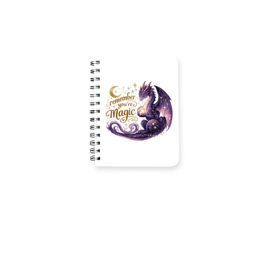 Remember You're Magic Notebook, a White Spiral Notebook