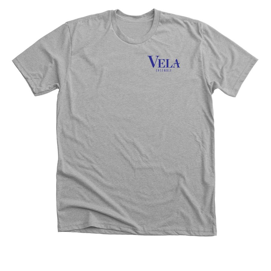 Vela Ensemble Logo Tee, a Athletic Heather Premium Unisex Tee