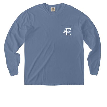 Pocket Tee, a Blue Jean Comfort Colors Long Sleeve Pocket Tee