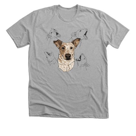 Shrieking Bagel, a Athletic Heather Premium Unisex Tee