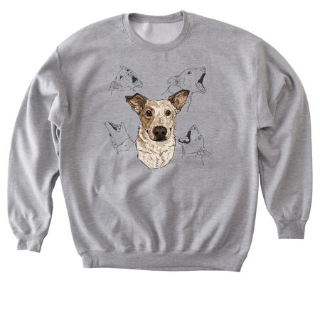 Shrieking Bagel, a Sport Grey Softstyle Crewneck Sweatshirt