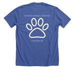 Basic, a Solid True Royal Premium Unisex Tee (back-view)