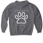 Basic, a Charcoal Gildan Softstyle Pullover Hoodie (back-view)