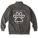Basic, a Pepper Comfort Colors Quarter Zip Pullover (back-view)