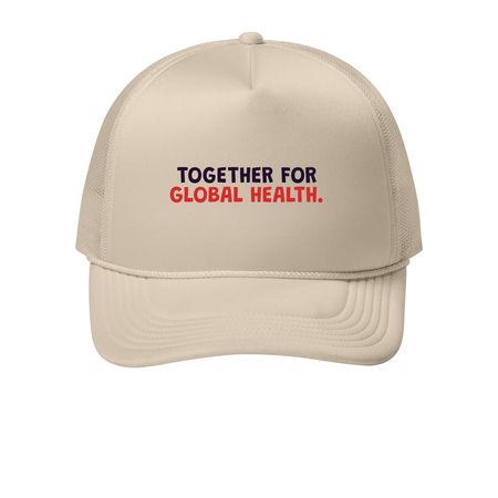 Together for Global Health Hat, a Stone Printed Foam Trucker Hat