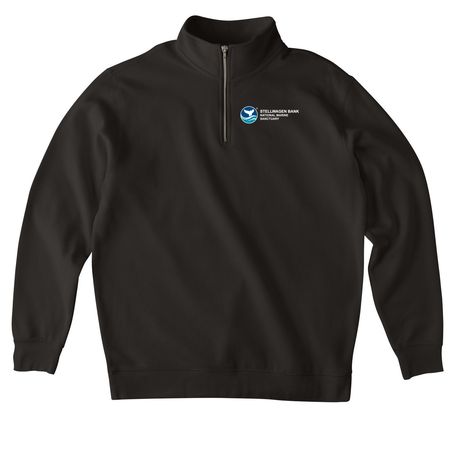 R/V Auk, a Black Midweight Quarter Zip Pullover