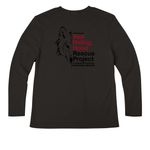 Okami&nbsp;, a Black Women?s Premium Long Sleeve Tee (back-view)