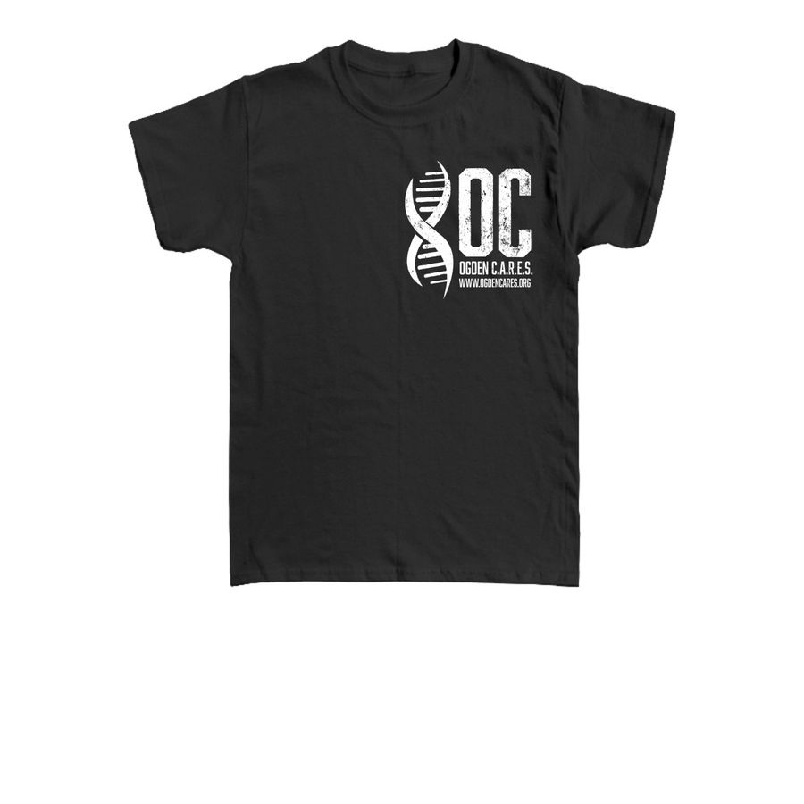 The OC (Ogden CARES) Toddler T-Shirt, a Black Toddler Tee