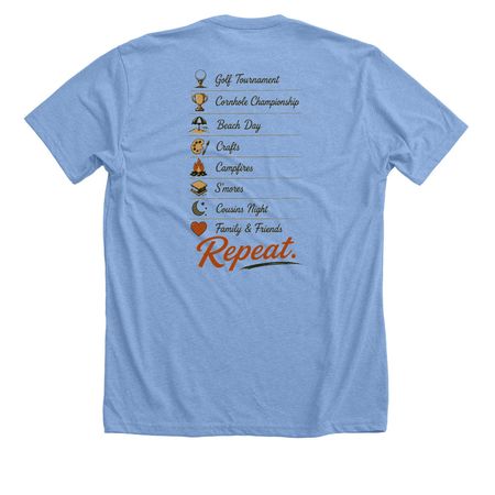 Dube week Tradition, a Heather Carolina Blue Premium Unisex Tee (back-view)