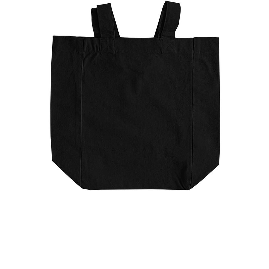 Journey to Jamaica, a Black Recycled Cotton Tote Bag (back-view)