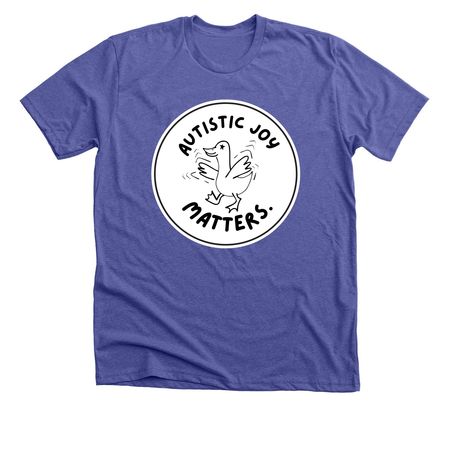 Autistic joy matters with front design&nbsp;, a Heather Lapis Premium Unisex Tee