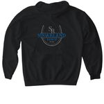 Sugarland Horseshoe Logo, a Black Gildan Softstyle Pullover Hoodie (back-view)