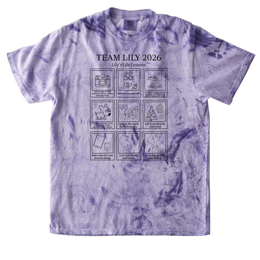 Team Lily 2026, a Amethyst Comfort Colors Colorblast Tee