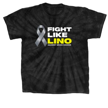 FIGHT LIKE LINO (TIE-DYE), a Black Classic Tie Dye Tee