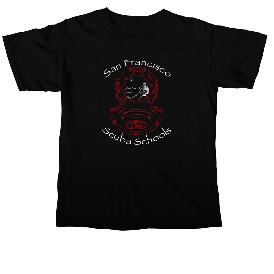 San Francisco SCUBA Schools Merch!&nbsp;, a Black Comfort Colors Unisex Tee