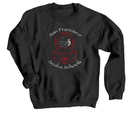 San Francisco SCUBA Schools Merch!&nbsp;, a Black Crewneck Sweatshirt