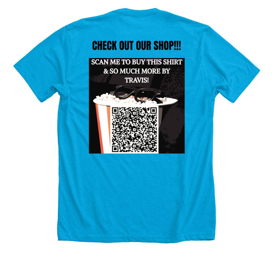 Screen Unseen Shirt, a Neon Blue Premium Unisex Tee (back-view)