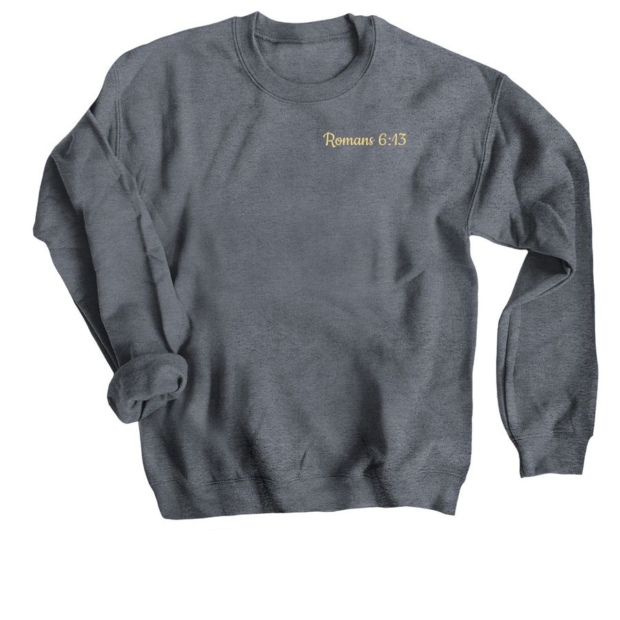 Help fund my next book!, a Dark Heather Crewneck Sweatshirt