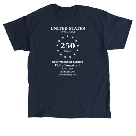 Philip Longstreth FRONT, a Navy Classic Unisex Tee