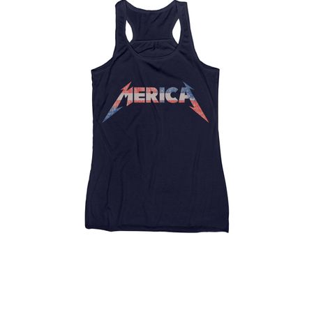 Merica, a Navy Women's Racerback