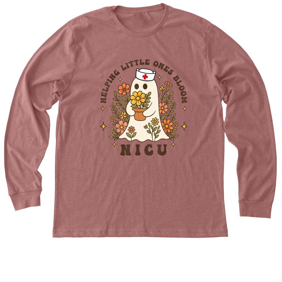 Falling for the NICU, a Heather Mauve Premium Long Sleeve Tee