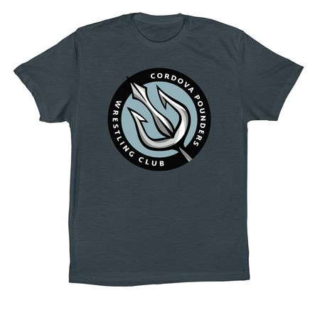 Black Trident, a Dark Grey Premium Cotton Tee