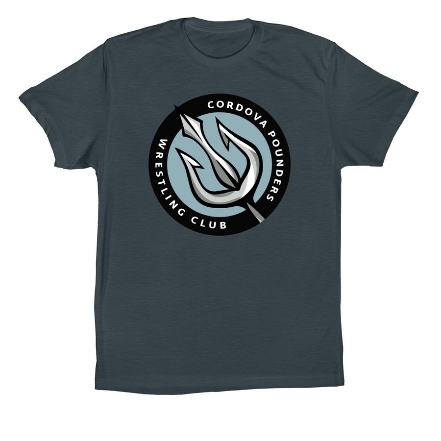 Black Trident, a Dark Grey Premium Cotton Tee