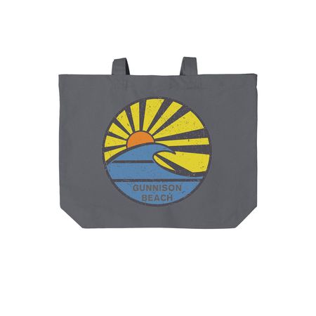 Gunnison Beach Tote, a Storm Grey Cotton Canvas Tote Bag