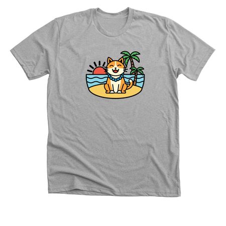 Keep Cat smiles close to your heart, a Athletic Heather Premium Unisex Tee
