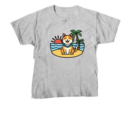 Keep Cat smiles close to your heart, a Sport Grey Youth Unisex Tee