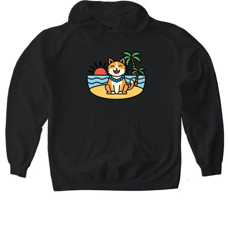 Keep Cat smiles close to your heart, a Black Gildan Softstyle Pullover Hoodie