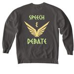 FHS Speech & Debate Merch, a Pepper Comfort Colors Crewneck Sweatshirt (back-view)