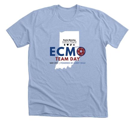 ECMO Team Day, a Heather Baby Blue Premium Unisex Tee