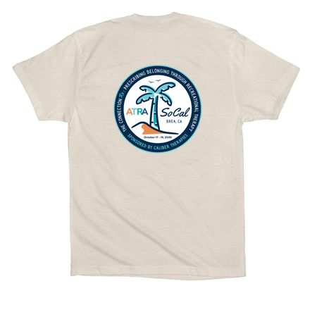 SoCal Palm Tree, a Dust Premium Cotton Tee (back-view)