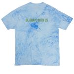 "BE BRAVE WITH US" Apparel, a Fiji Blue Comfort Colors Colorblast Tee (back-view)
