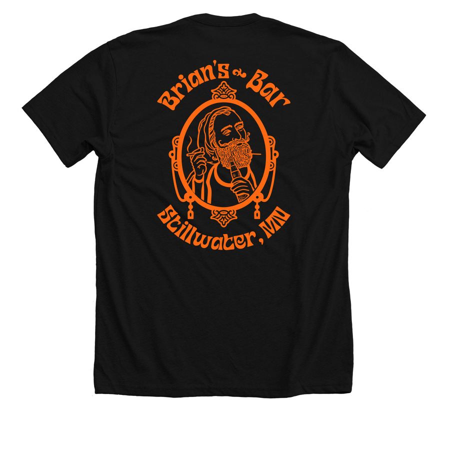 Brians Bar Apparel, a Solid Black Blend Premium Unisex Tee (back-view)