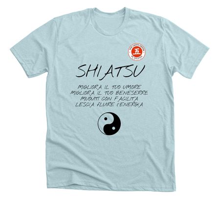 Shiatsu Awareness Light, a Heather Ice Blue Premium Unisex Tee
