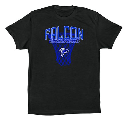 Falcon Basketball, a Vintage Black Premium Cotton Tee