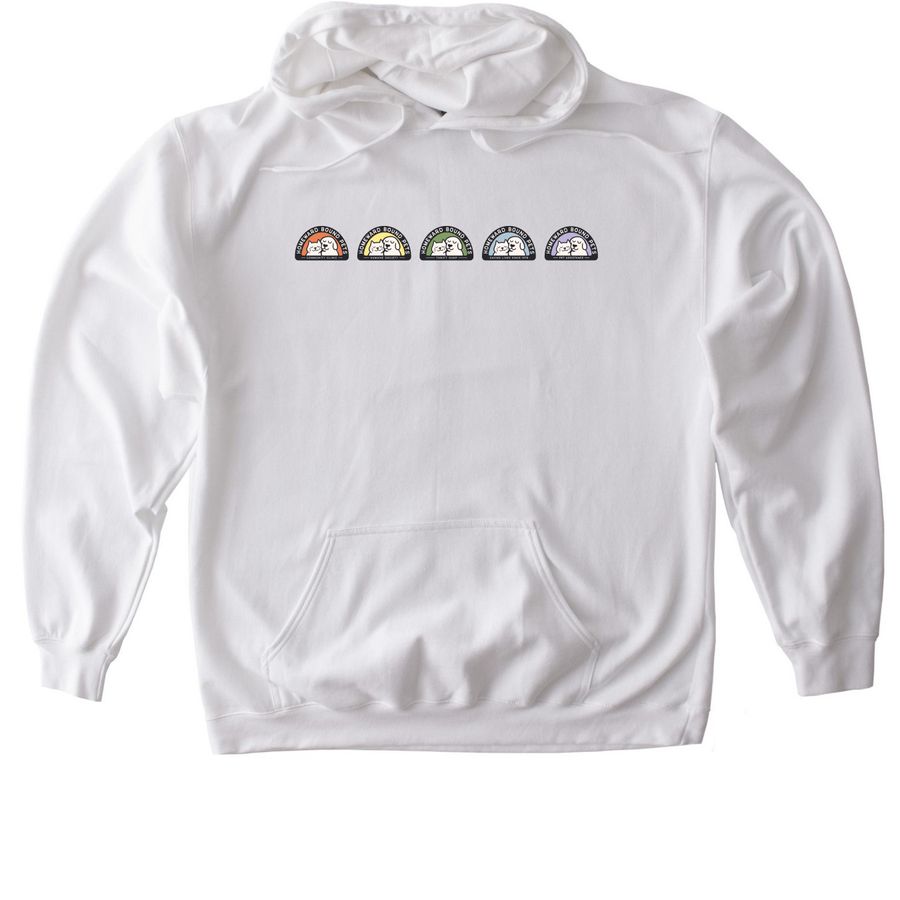 HBPets Pride Sweatshirt, a White Gildan Softstyle Pullover Hoodie