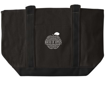 tote, a Black/Black Large Two-Tone Canvas Tote Bag