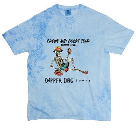 Books and Brews&nbsp;, a Fiji Blue Comfort Colors Colorblast Tee