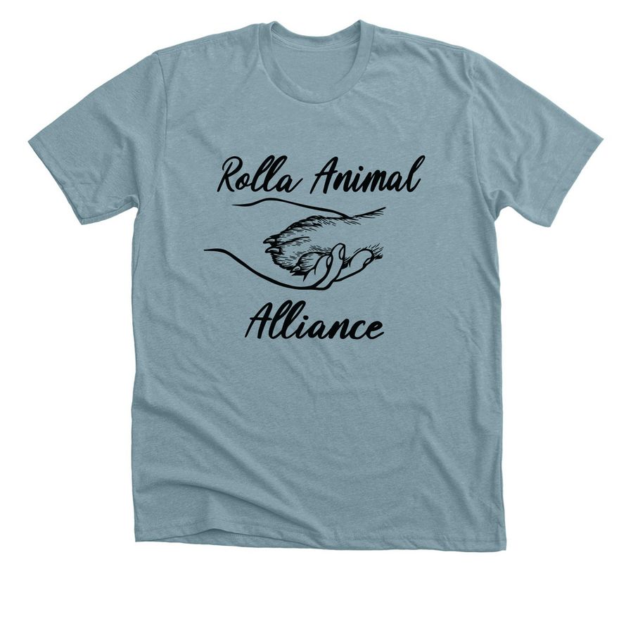 Rolla Animal Alliance, a Heather Blue Lagoon Premium Unisex Tee