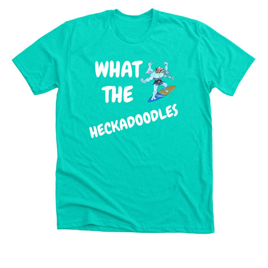 SUHHHCHAMP HECKADOODLES!, a Heather Sea Green Premium Unisex Tee