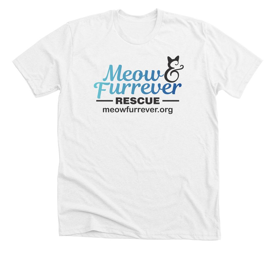 Meow & Furrever Rescue, a Solid White Blend Premium Unisex Tee