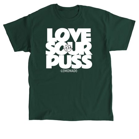 LOVE SOURPUSS (LEMONADE), a Forest Green Classic Unisex Tee