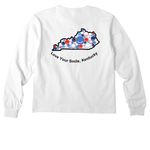 Classic White Collection, a White Youth Heavyweight Long Sleeve Tee (back-view)